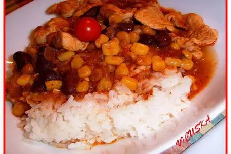 Огнеопасный чили с фасолью,  грудинкой и рисом.: шаг 8