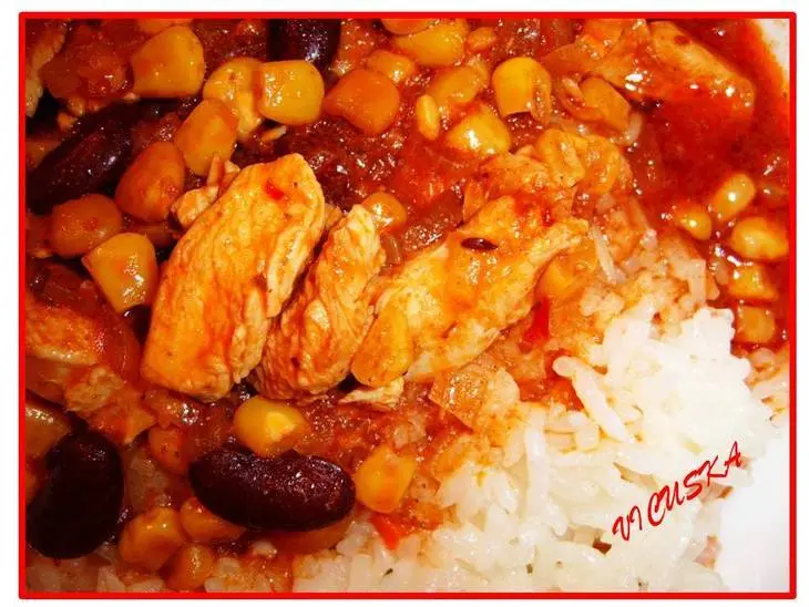 Огнеопасный чили с фасолью,  грудинкой и рисом.: шаг 9