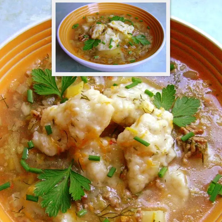 Суп с луком-пореем и сырными клёцками: шаг 3