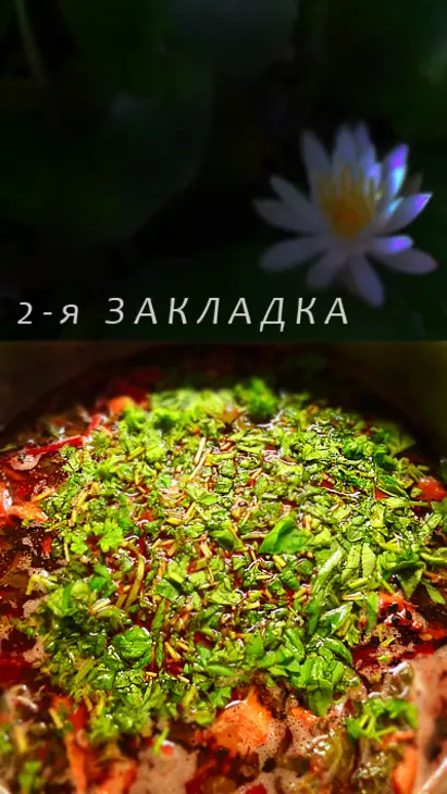Летние радости 4 : борщ со шкварками и грибами.: шаг 8