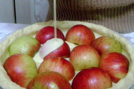 Яблочный пирог заливной: шаг 5