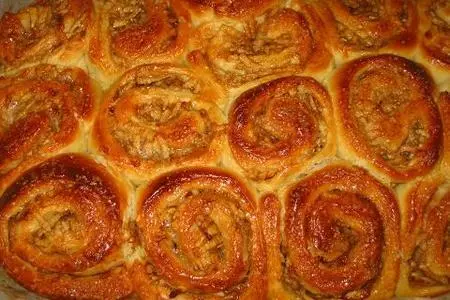 Булочки с яблоком из быстрого теста: шаг 6