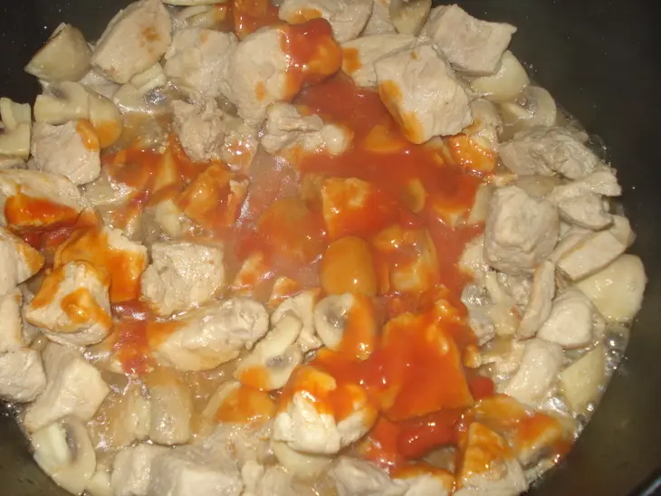 Мясо в сырном соусе: шаг 3