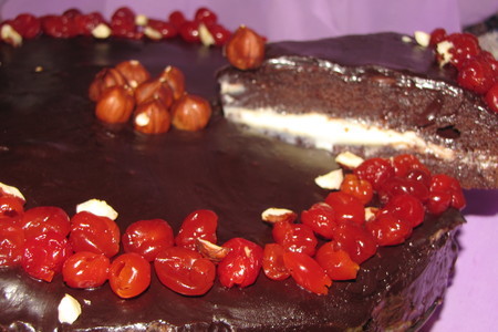 Шоколадный тортик с нежным белым центром: шаг 2