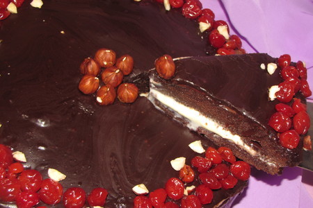 Шоколадный тортик с нежным белым центром: шаг 3