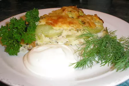 Пирог-запеканка из кабачка-цукини и курицы: шаг 11