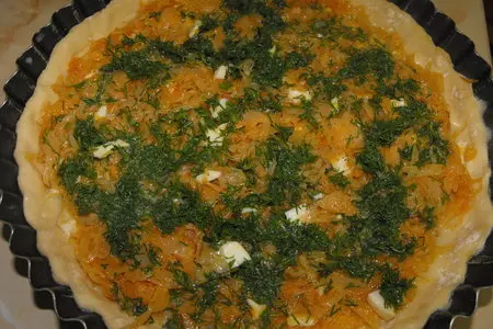 Открытый пирог с капустой и яйцами: шаг 5