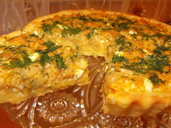 Открытый пирог с капустой и яйцами: шаг 7