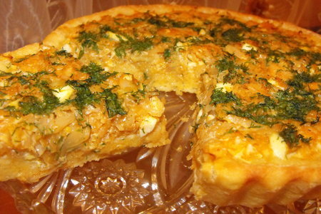 Открытый пирог с капустой и яйцами: шаг 7