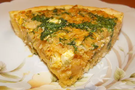 Открытый пирог с капустой и яйцами: шаг 8