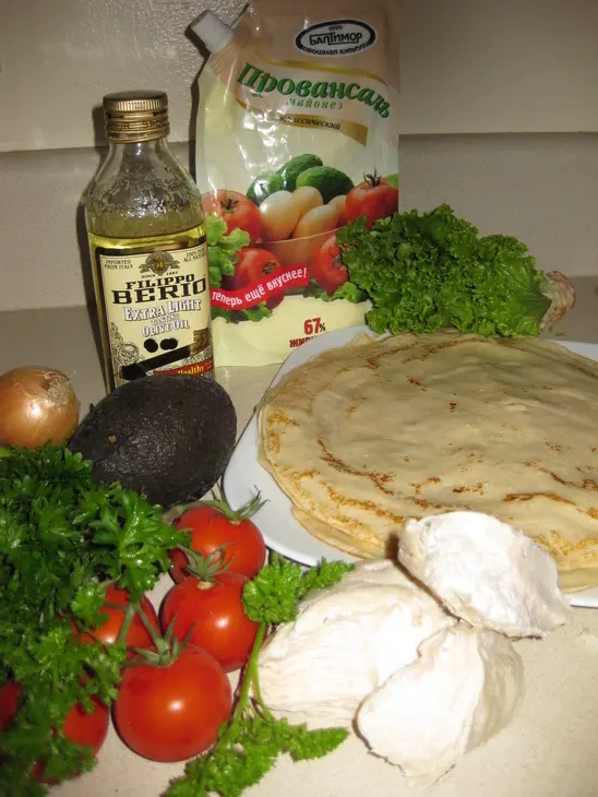 Блинчики с овощной начинкой: шаг 1