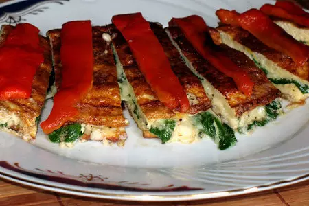Омлет со шпинатом и моцареллой // omelette agli spinaci e mozzarella: шаг 1