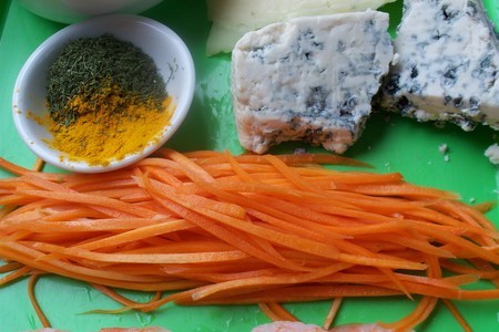 Роллы из теста фила с креветками и  тремя видами сыра !!: шаг 1