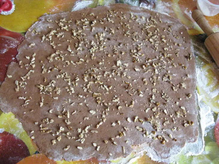 Шоколадное печенье с орехами, кунжутом и шоколадом: шаг 3