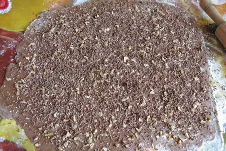 Шоколадное печенье с орехами, кунжутом и шоколадом: шаг 5