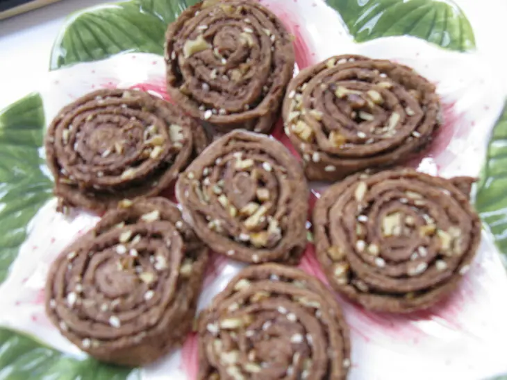 Шоколадное печенье с орехами, кунжутом и шоколадом: шаг 8