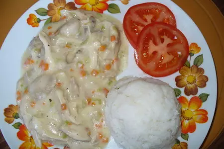 Фрикассе из курицы: шаг 4