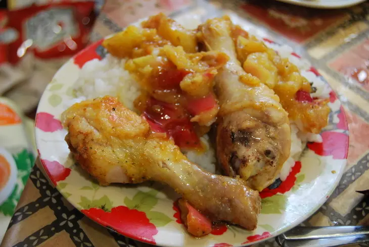 Курочка в яблочках: шаг 5