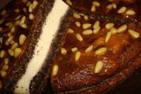 Маковый пирог-торт с творожной прослойкой: шаг 9