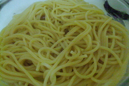 Спагетти"карбонара"с шампиньонами.: шаг 8