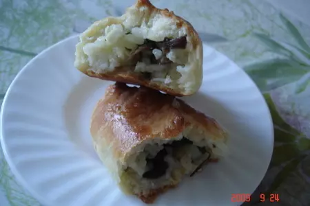 Пирожки с рисом и грибами: шаг 9