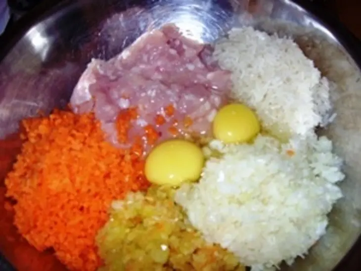 Куриный хлебец с овощами, с "сырно-куражной" начинкой: шаг 2