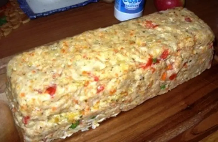 Куриный хлебец с овощами, с "сырно-куражной" начинкой: шаг 7