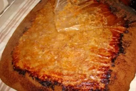 Шоколадный рулет с яблоками: шаг 6