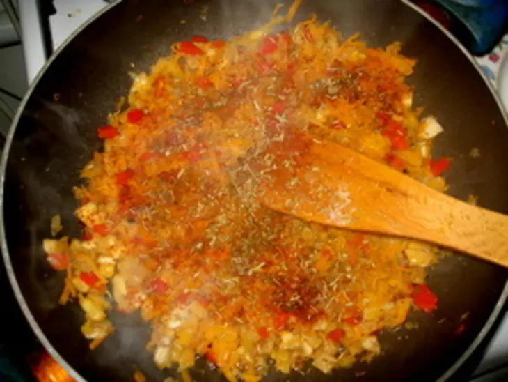 Баклажаны фаршированные овощами: шаг 5