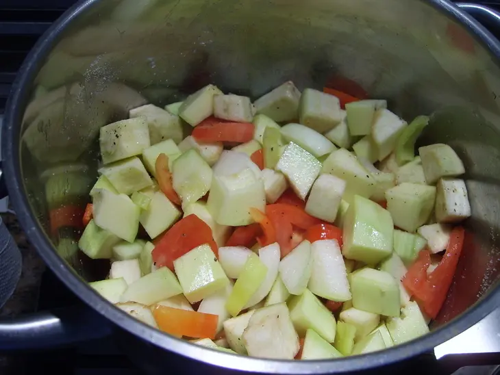 "halibut" с овощами: шаг 2