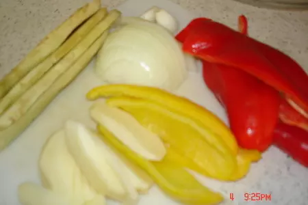 "мясной веер с овощами в медово-горчичном соусе": шаг 3