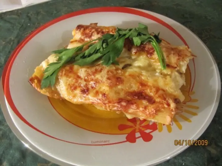 Каннеллони с цуккини, грибами и кедровыми орешками: шаг 9