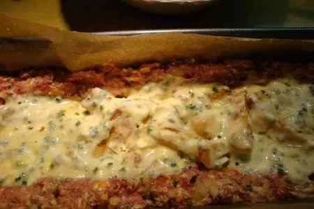 Мясной хлеб  с картофельной начинкой: шаг 5