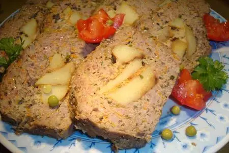 Мясной хлеб  с картофельной начинкой: шаг 9