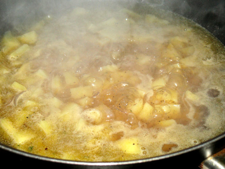 Креветки на картофельном креме с песто (gamberoni su crema di patate e pesto): шаг 2