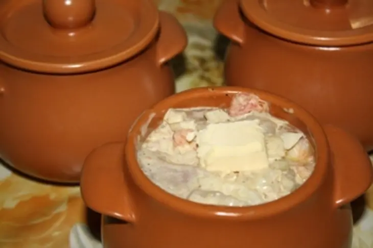 Перловка с курицей в горшочке: шаг 7