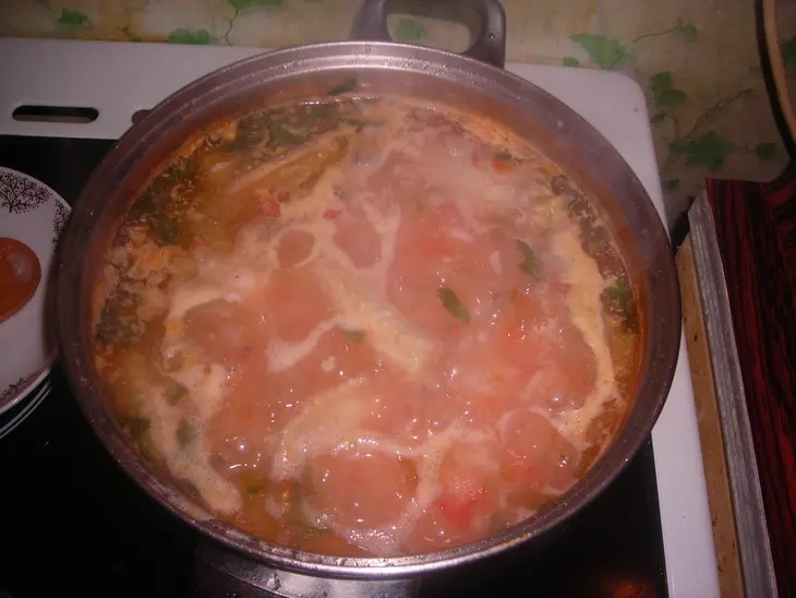 Харчо из куриных крыльев: шаг 9