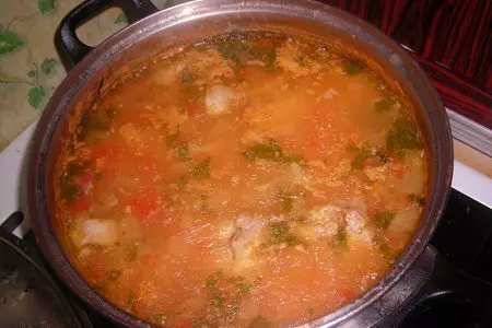 Харчо из куриных крыльев: шаг 10
