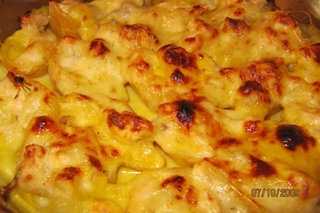 Конкильони(лумакони) с курицей, ананасами и сыром чеддер: шаг 8