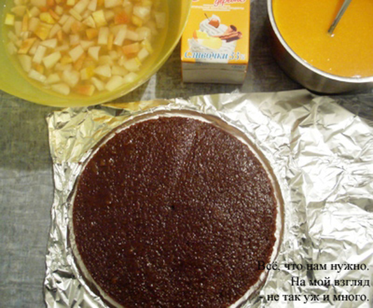 Торт с облепиховым кремом и экзотическими фруктами в желе: шаг 3