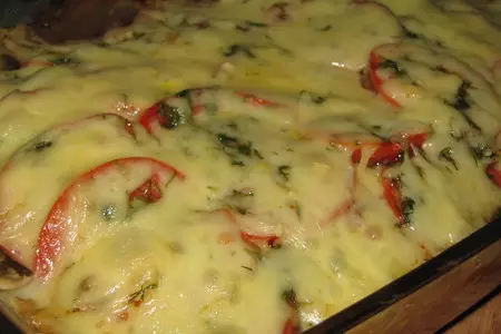 Куриная грудка, запечённая с баклажанами и помидорами: шаг 6