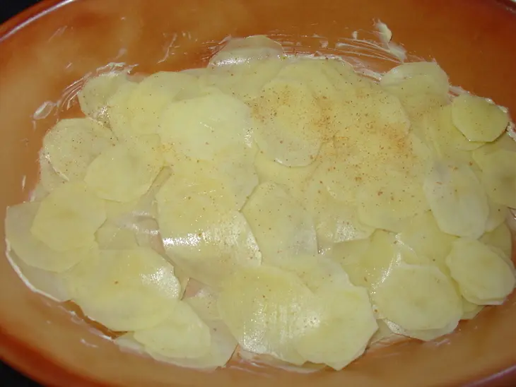 Рыбная запеканка со шпинатом и картофелем.: шаг 3
