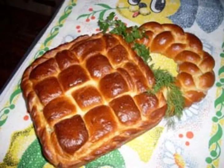 Пирог "кузовок с грибами": шаг 6