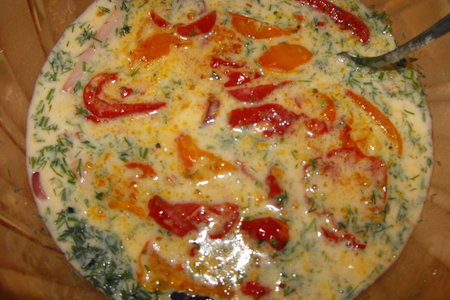Сырная запеканка с помидорами и ветчиной: шаг 6