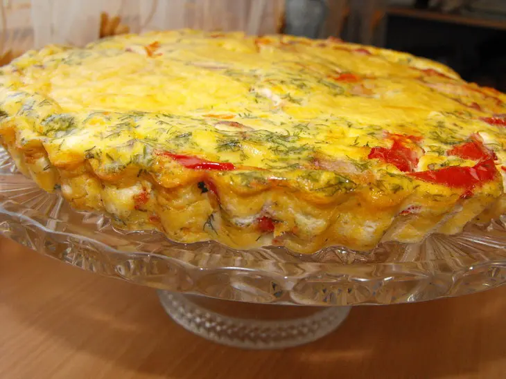 Сырная запеканка с помидорами и ветчиной: шаг 7