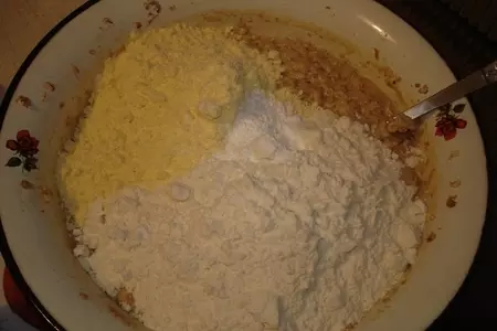 Овсяное печенье с яблоком и творогом: шаг 8