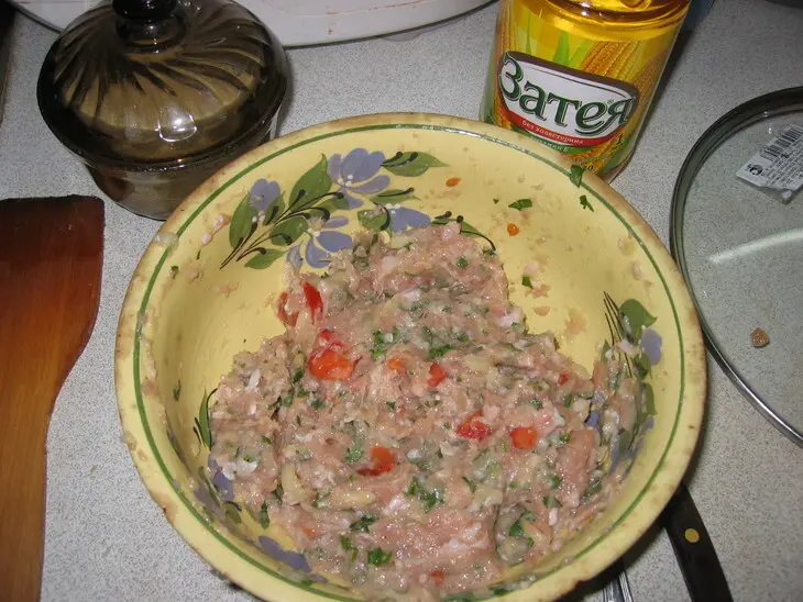 Куриные котлеты с овощами" дебют": шаг 1