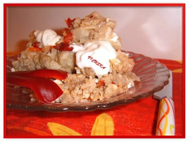 Запеканка из цветной капусты, мяса и овощей, уложенные слоями: шаг 6