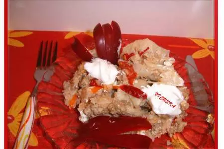 Запеканка из цветной капусты, мяса и овощей, уложенные слоями: шаг 7