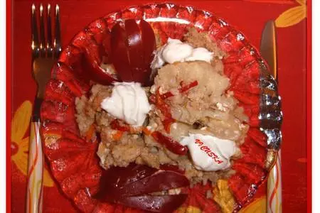Запеканка из цветной капусты, мяса и овощей, уложенные слоями: шаг 8